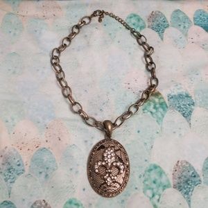 Rustic Rhinestone Necklace